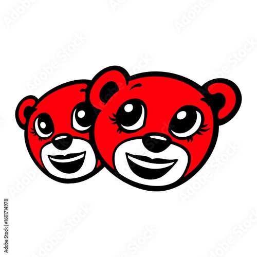 2 Bear Teddy Girls Women Team Love Couple Friends
