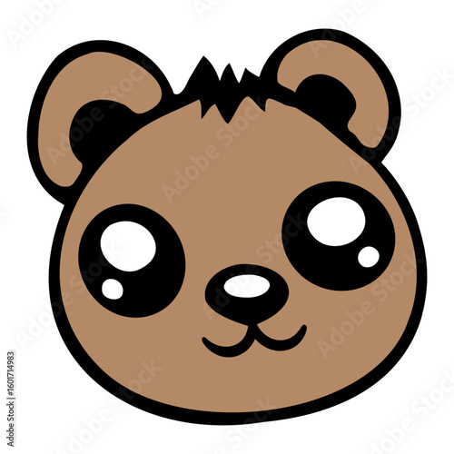 Bear Happy Smile Cute Teddy Friendly Comic Grizzly