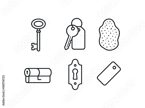 straight perfect stroke icon mono icons style isolated key skeleton key key keychain fob key patina sample key lock cylinder key handle notch key alloy swatch