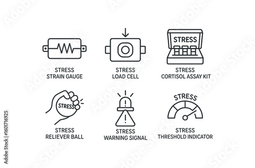 straight perfect stroke icon mono icons style isolated stress strain gau stress load cell stress cortisol assay kit stress reliever ball stress warning signal stress threshold indicator