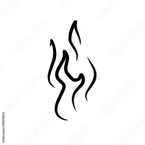 hand drawn hot fire icon
