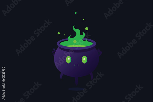 a glowing cauldron in a dark room  ideal for hallo (2).eps