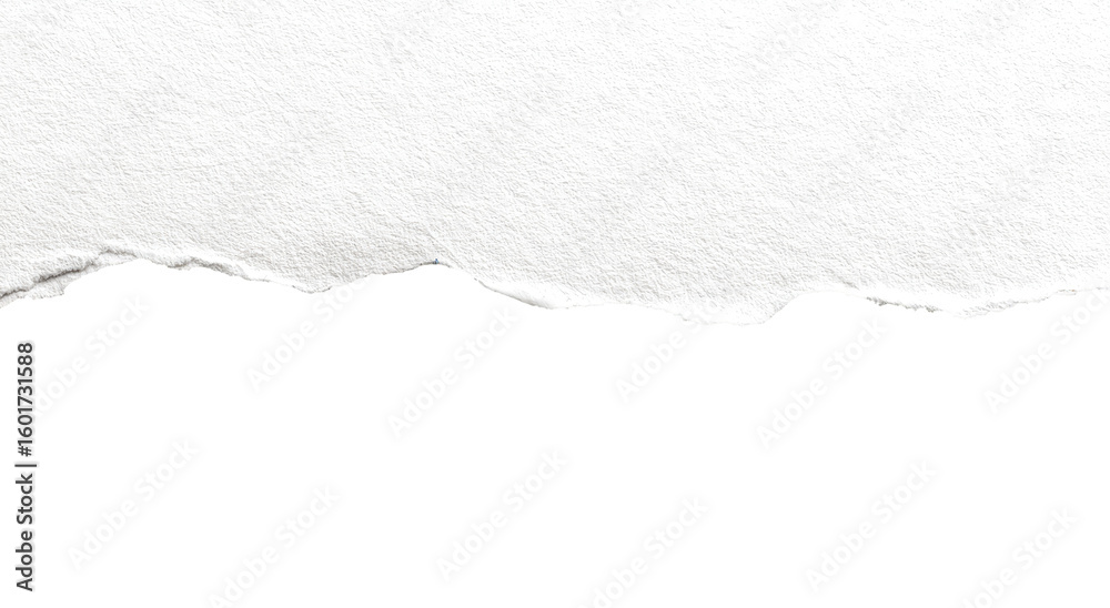 Obraz premium Ripped white paper against black background