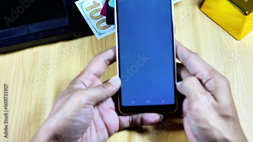 A person makes an emergency phone call with a smartphone.
4k 50 fps.