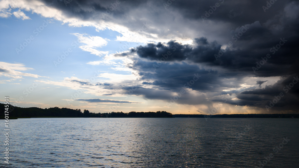 Obraz premium sunset over the river
