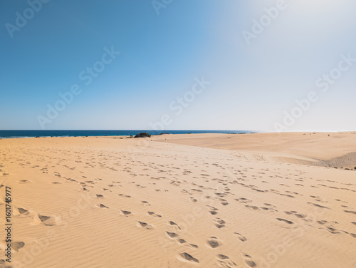 footprints on the sand