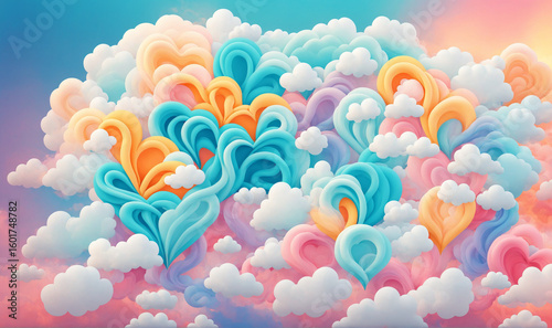 Colorful twisted shapes clo...