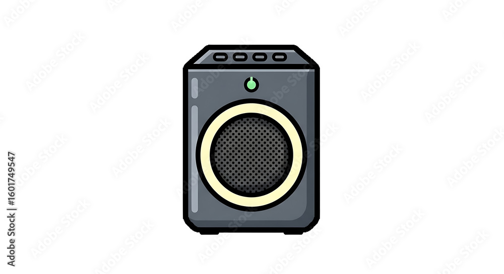 A cartoon illustration of a modern foldable smartphone device, partially open in a tent-like position on a white background. A cartoon illustration of a modern foldable smartphone device, partially open in a tent-like position on a white background.
