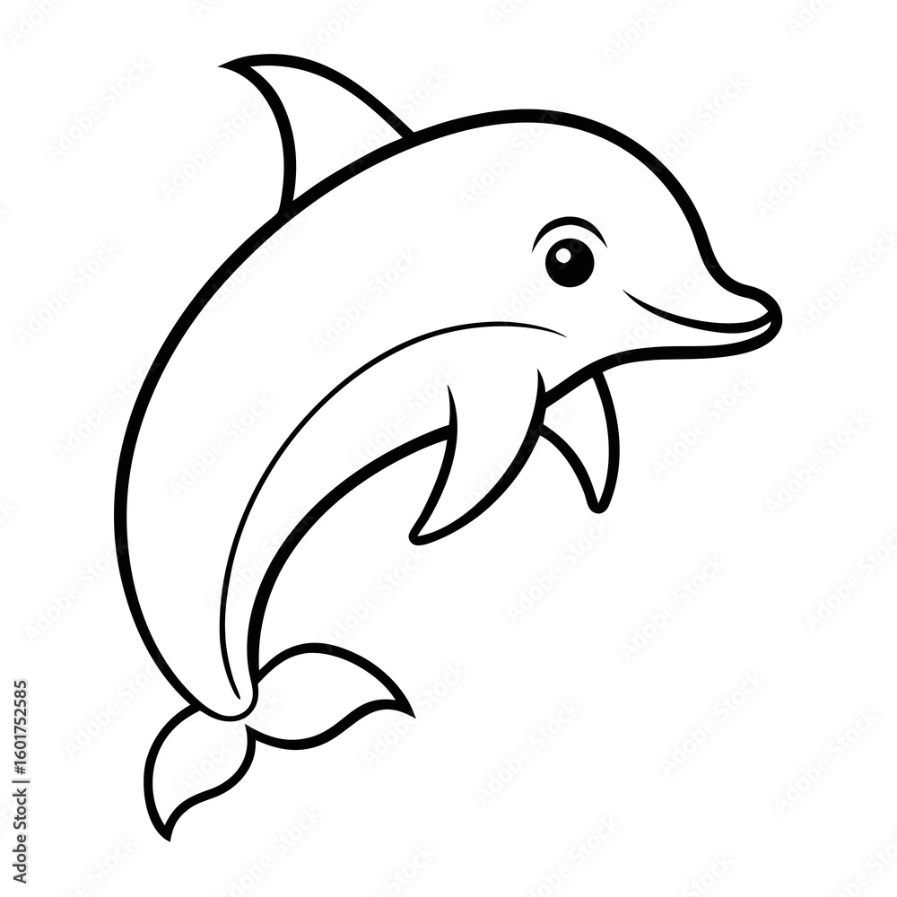 Fototapeta premium Dolphin on white background