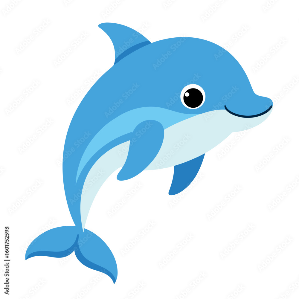 Obraz premium Dolphin on white background