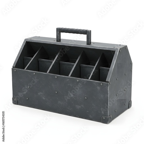 Portable Toolbox with Dividers for Organization of Tools and Supplies in Home or Workshop