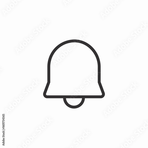 bell outline icon sign vector