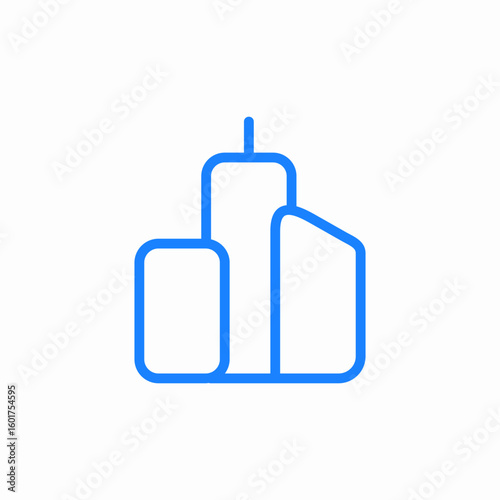 cityscape buildings icon sign vector