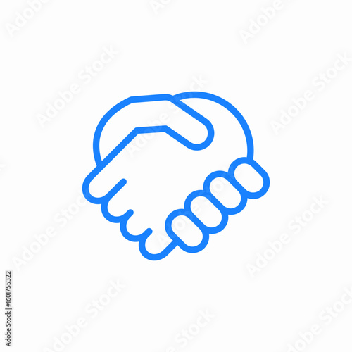 handshaking hands icon sign vector