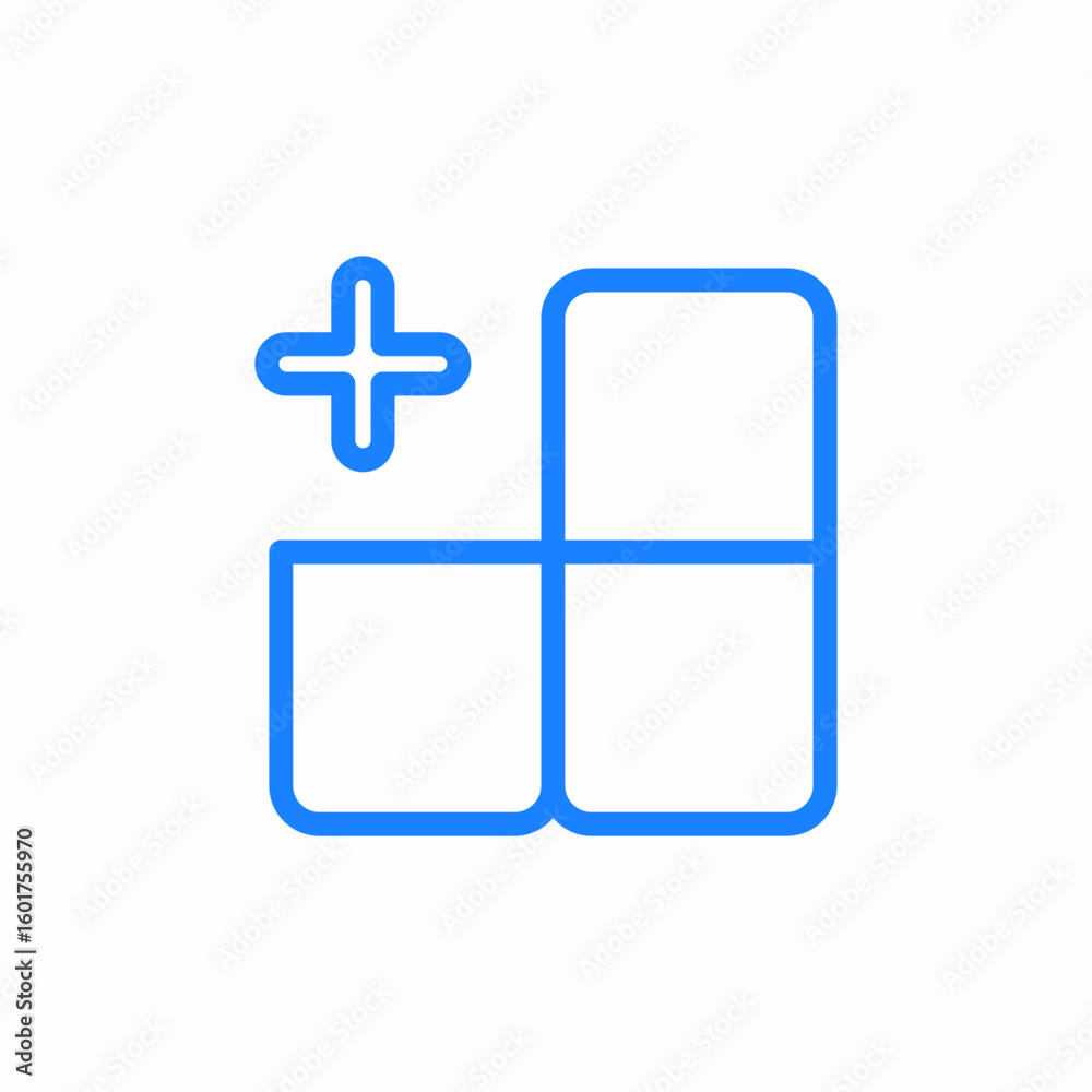 Fototapeta premium missed square three squares icon sign vector