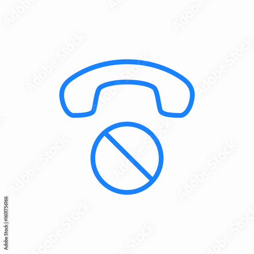 not asnwering call telephone icon sign vector