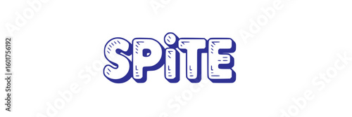 Spite - Hand-Drawn Text Art.