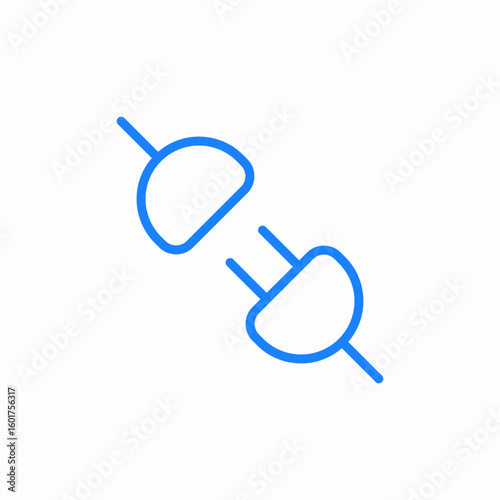 plug in plug out icon sign vector