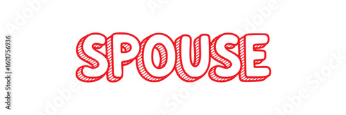 Red Spouse Typography.