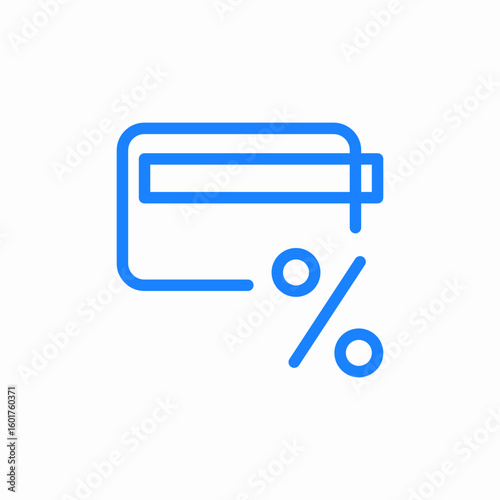 cashback percentage discount card icon sign vector