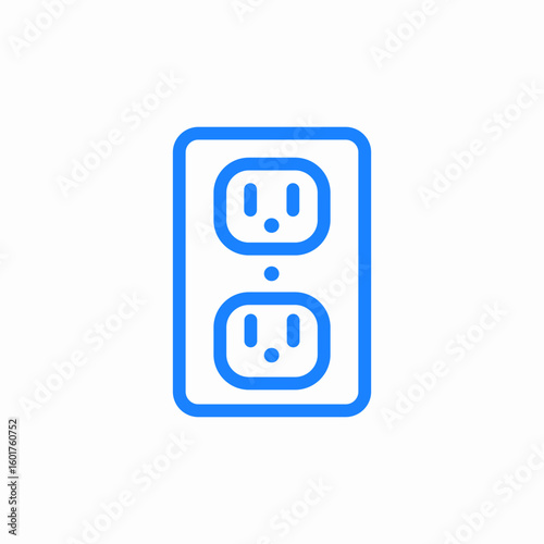 electrical outlet icon sign vector