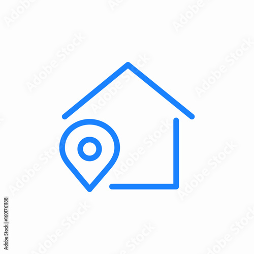 house location property geolocation icon sign vector