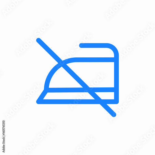 iron do not iron icon sign vector