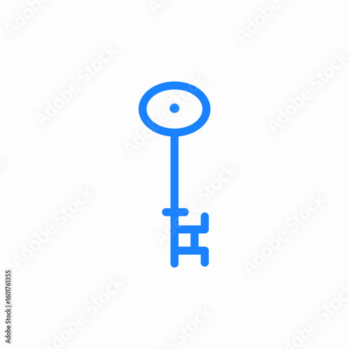 key for lock icon sign vector