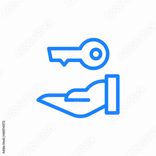 key handover hand icon sign vector