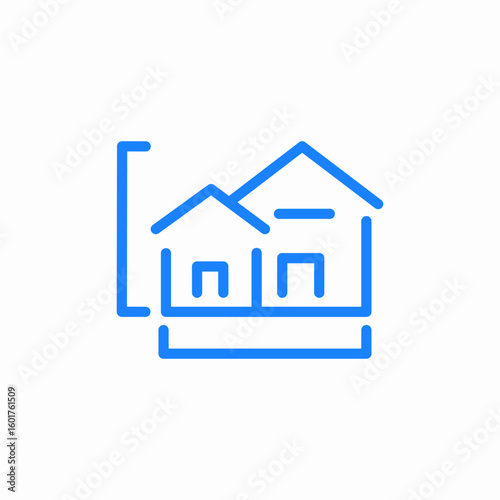 master plan site development plan icon sign vector