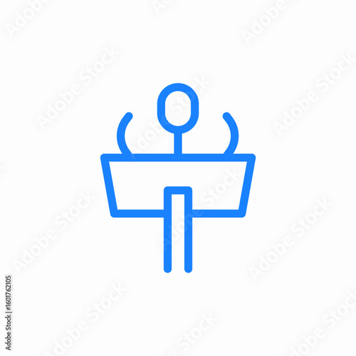 podium perso icon sign vector