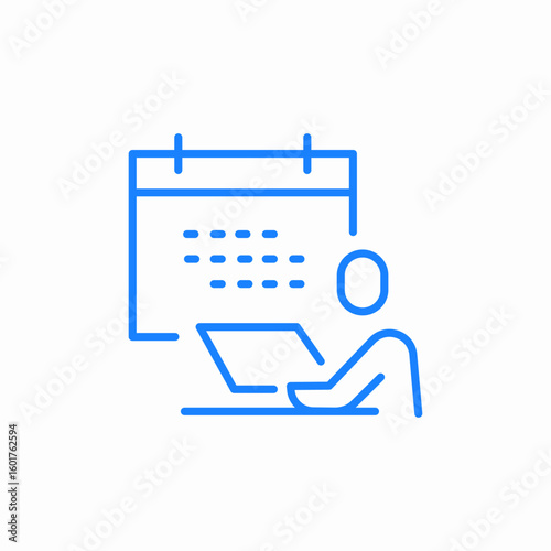 scheduled work icon sign vector