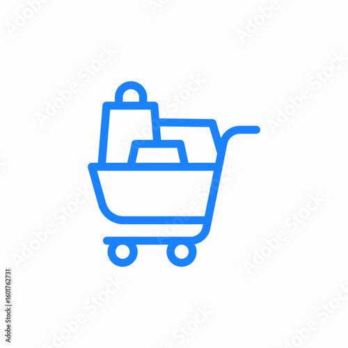 shopping cart icon sign vector