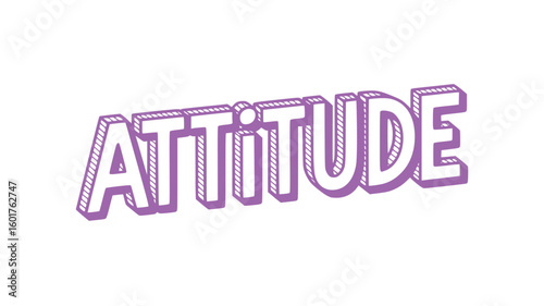 Purple Attitude Text Graphic.