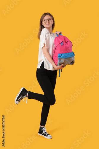 Female student with backpac...