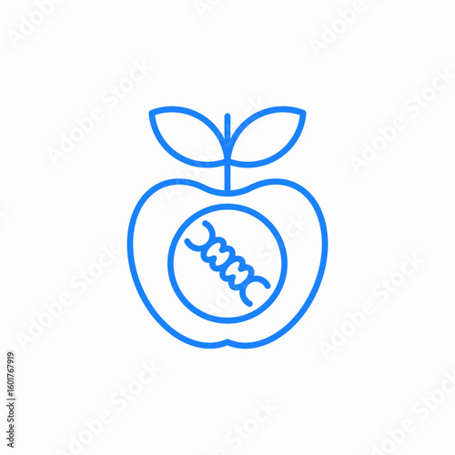 genetic apple modification icon sign vector