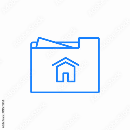 property folder icon sign vector