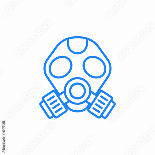 safety gas mask icon sign vector