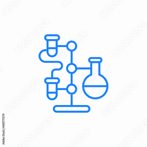 scientific experiment setup icon sign vector