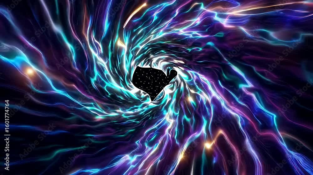 Dive through hyperspace breathtaking K loop where sparkling teal emerald stars stretch inside swirling wormhole generating exhilarating sci fi jump effects VR rides astronomy