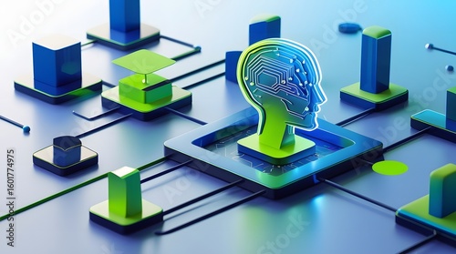 Clean lines and minimalist textures convey innovation and forward thinking with bold green statistics