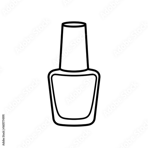 Nail polish illustration vector style colouring page 