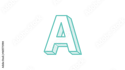Teal 3D Letter A. Free Download Teal 3D Letter A. - GFXLoad