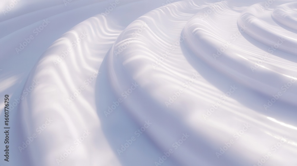 Obraz premium Close-up of smooth, flowing white waves creating a serene and calming visual effect, ideal for backgrounds or abstract designs.