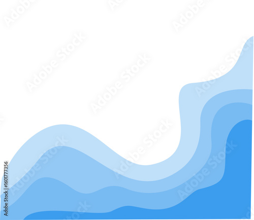 Abstract blue gradient waves