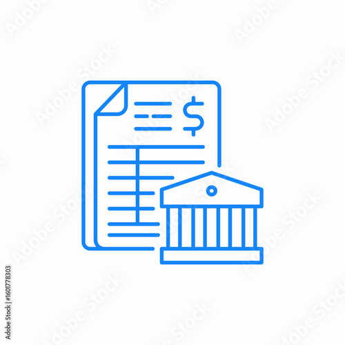 bank statement icon sign vector
