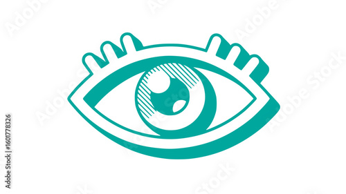 Teal Eye Icon.