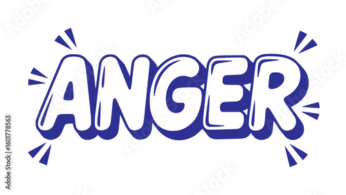Anger Comic Book Style Text.