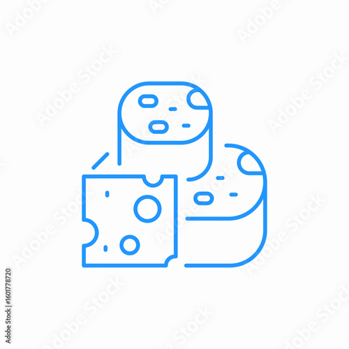 cheese stack icon sign vector