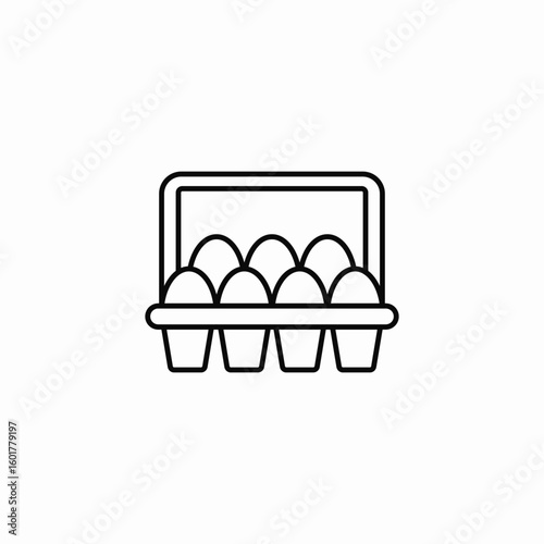 eggs in pack icon sign vector